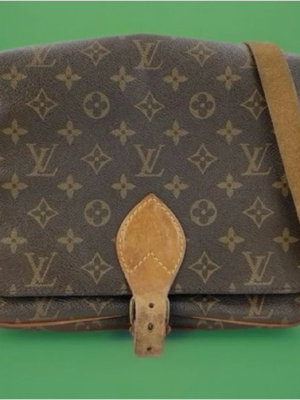 Louis Vuitton Monogram Canvas Cartouchiere Bag in Brown and Tan